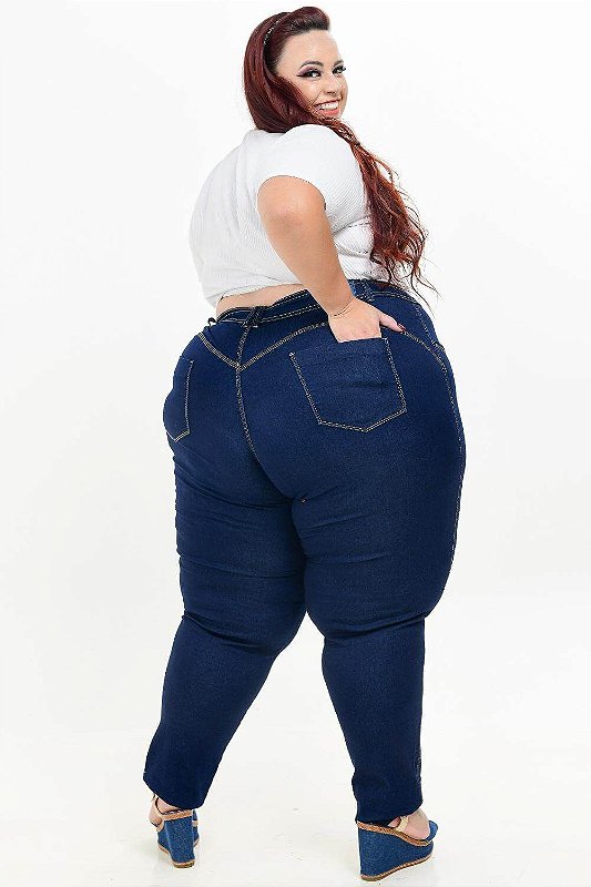 Calça Jeans Ane Plus Size Skinny Merillen Azul