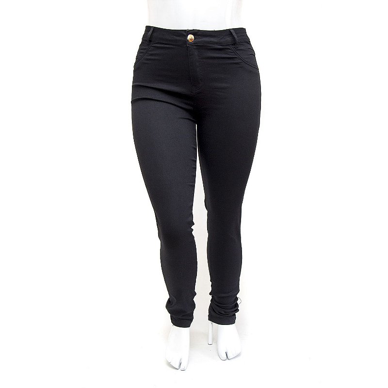 Calça Jeans Plus Size Feminina Hot Pants Preta MC2