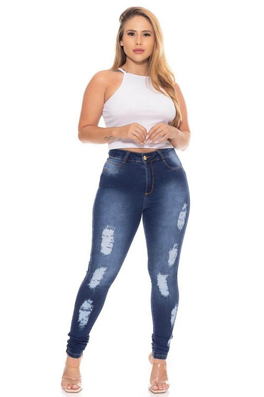 Calça Jeans Ane Skinny Janyne Azul
