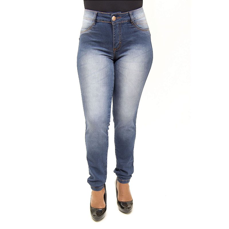 Calça Capri Feminina Jeans Com Licra Levanta Bumbum 2 Bolços