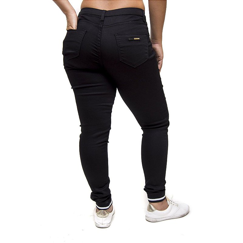 Calça Jeans Ri19 Skinny Super Conforto Leyce Preta
