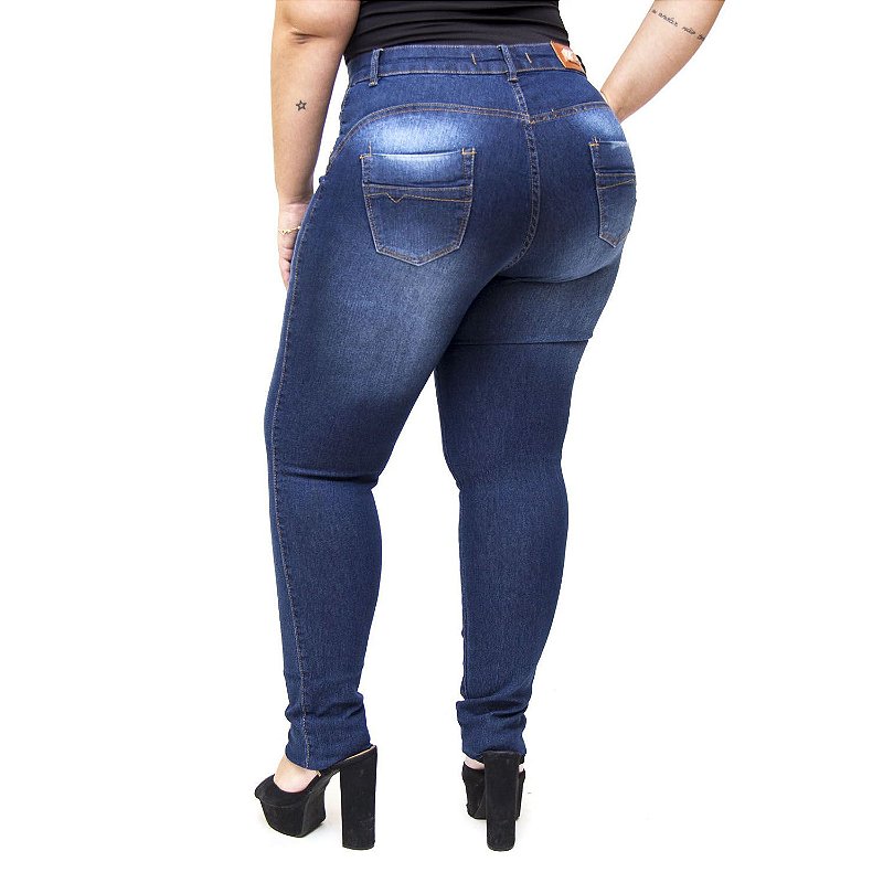 Calça Jeans Thomix Plus Size Skinny Andrelina Azul