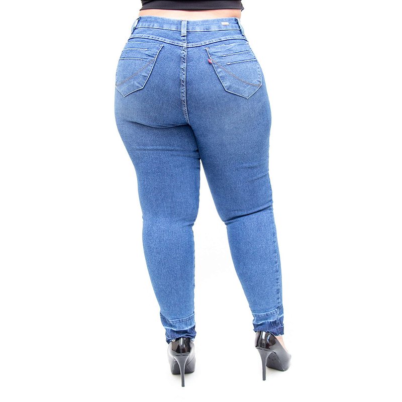 Calça Jeans Cambos Plus Size Skinny Byanca Azul