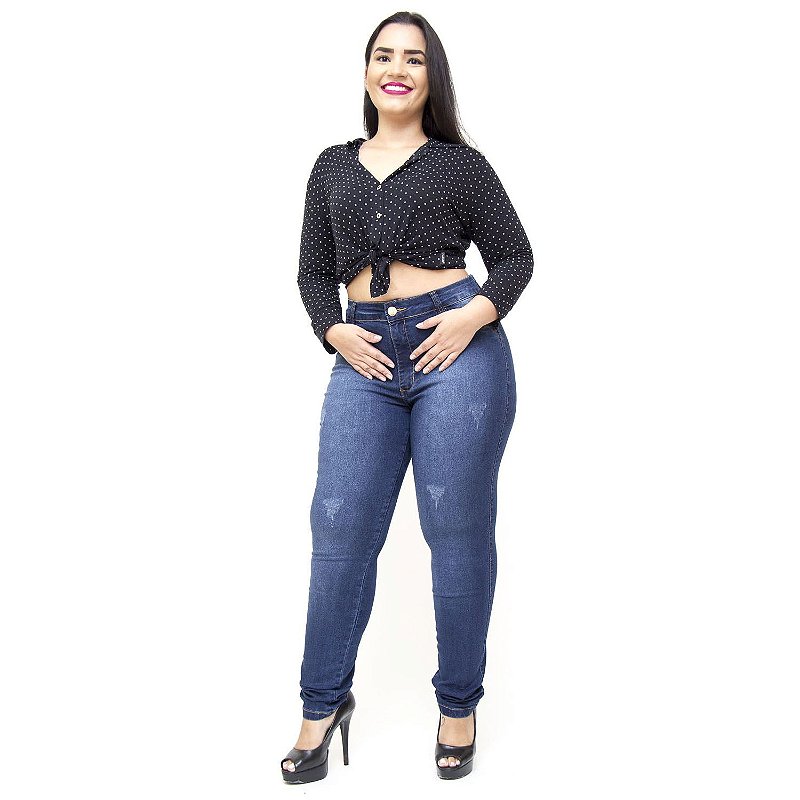 Calça Jeans Thomix Plus Size Skinny Josinete Azul