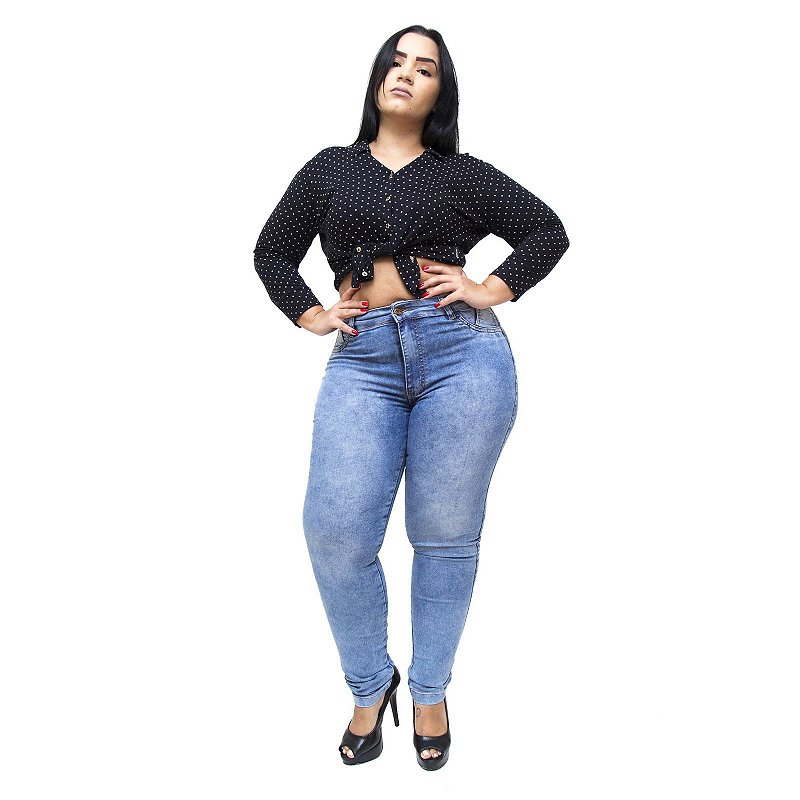 Calça Jeans Feminina Thomix Plus Size Juliandra Azul