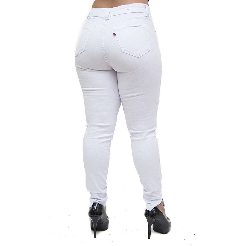 Calça Jeans Feminina Cambos Skinny Greicy Branca
