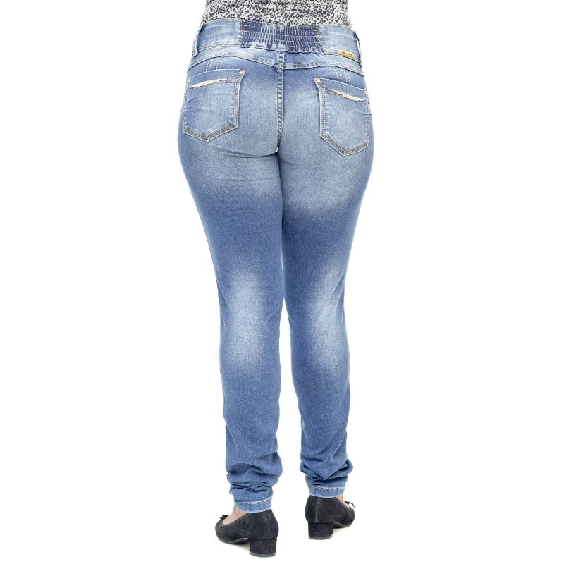 Calça Jeans Feminina Sawary Modela Bumbum