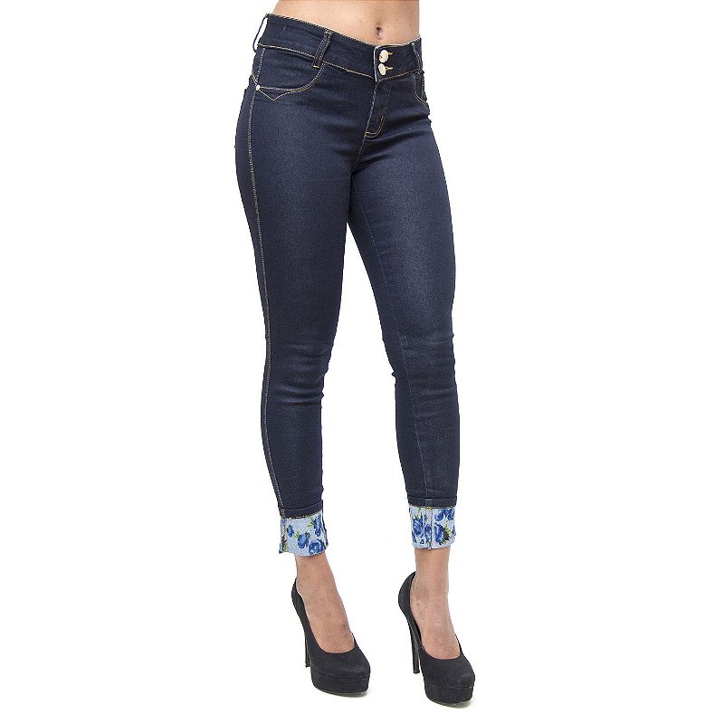 Calça Jeans Feminina Credencial Skinny Thielen Azul