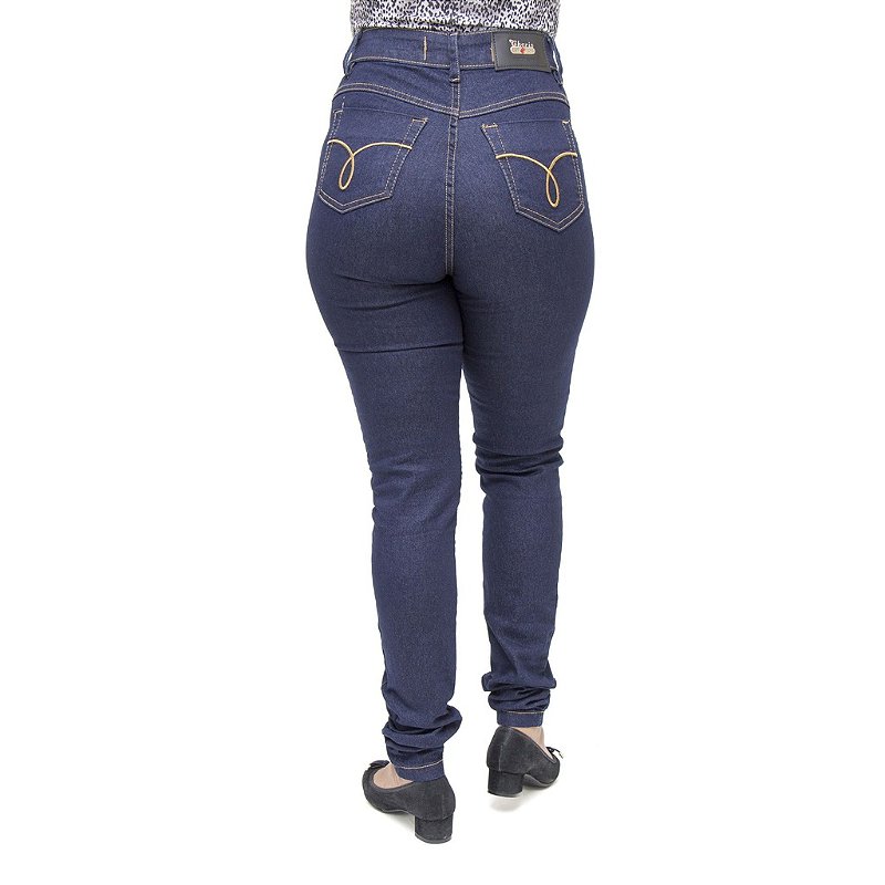 Calça Jeans Feminina Cheris Hot Pant Azul Cintura Alta