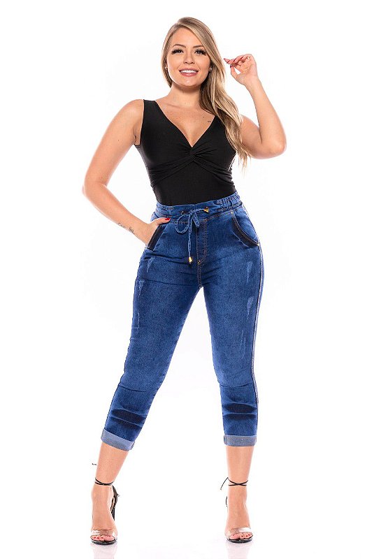 Calça Jeans Cheris Jogger Lucemar Azul