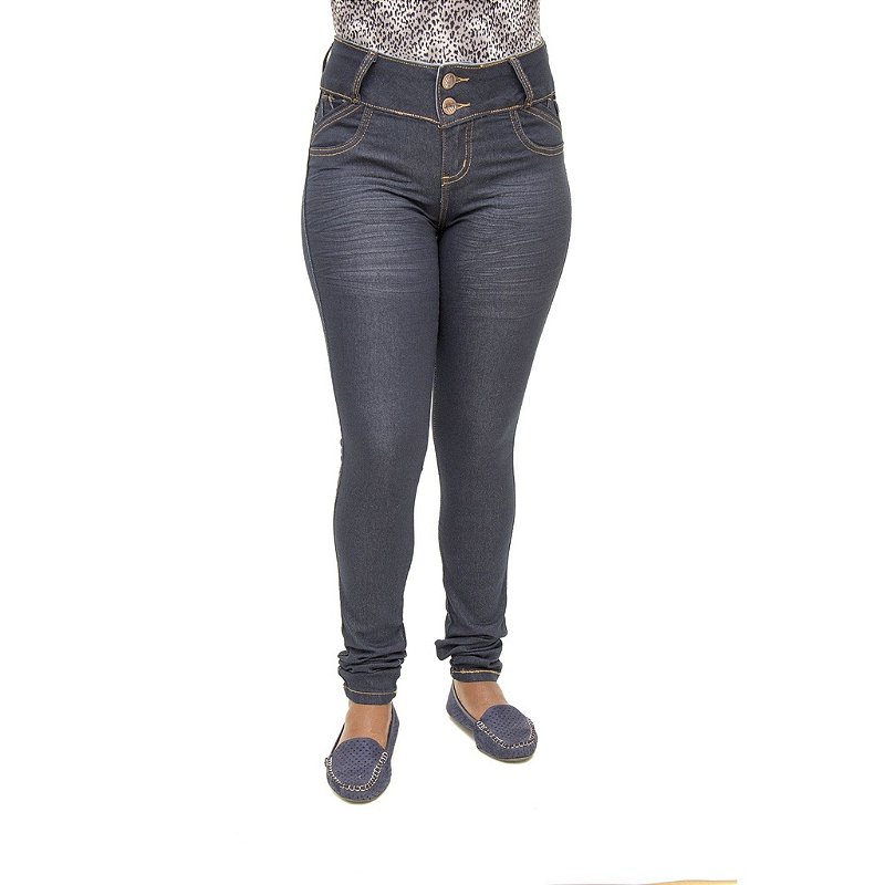 Calça Jeans Feminina Credencial Escura Cintura Alta