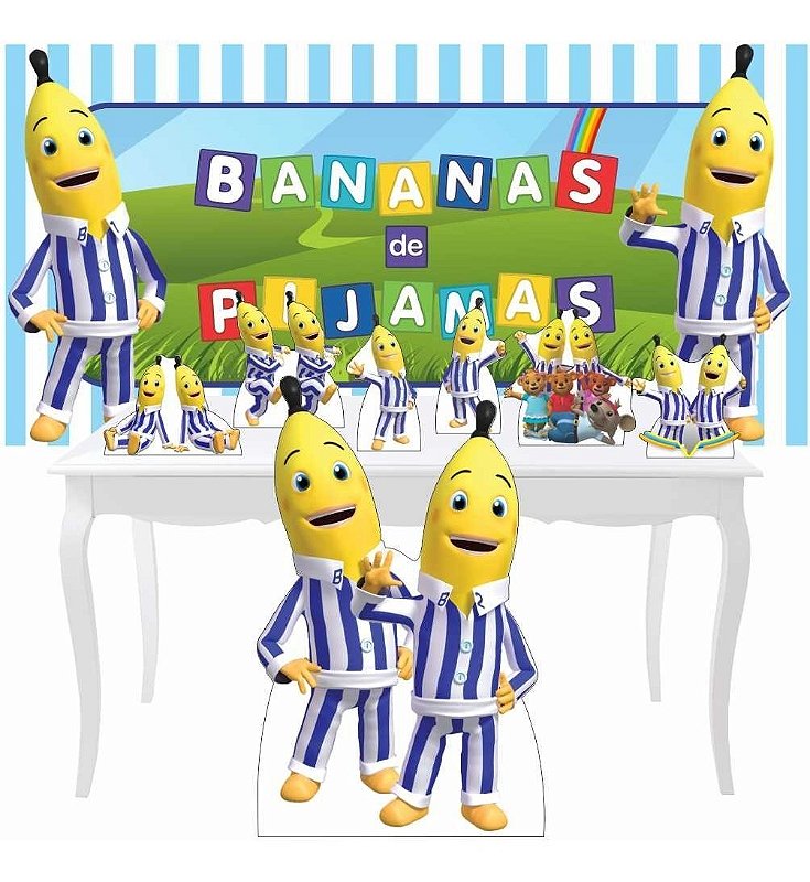 Combo Prata Totem Festa Display Bananas De Pijamas Decorando e Grudando Combo Prata Totem Festa Display Bananas De Pijamas Decorando e Grudando