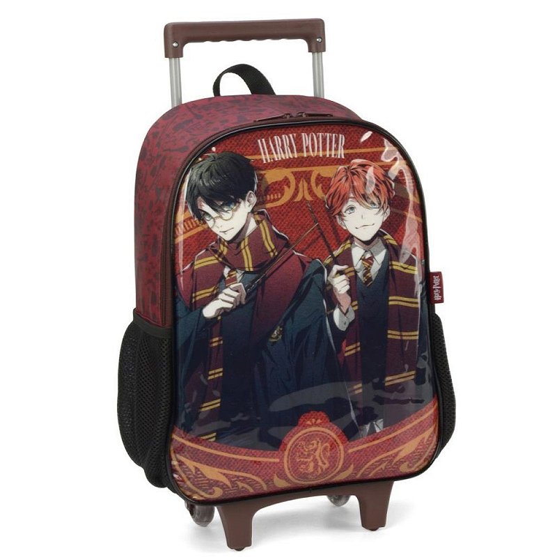 Mochila Escolar Harry Potter Rodinha Infantil Reforçada
