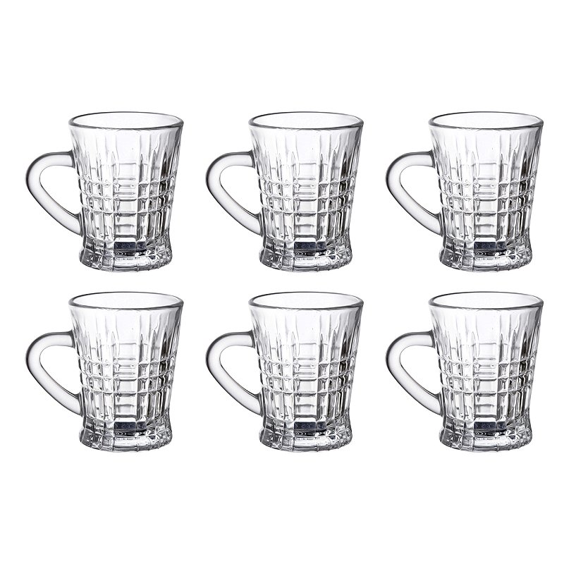 Jogo de 6 Xicaras Delicate Glassware Diamonds Xadrez Unik Home