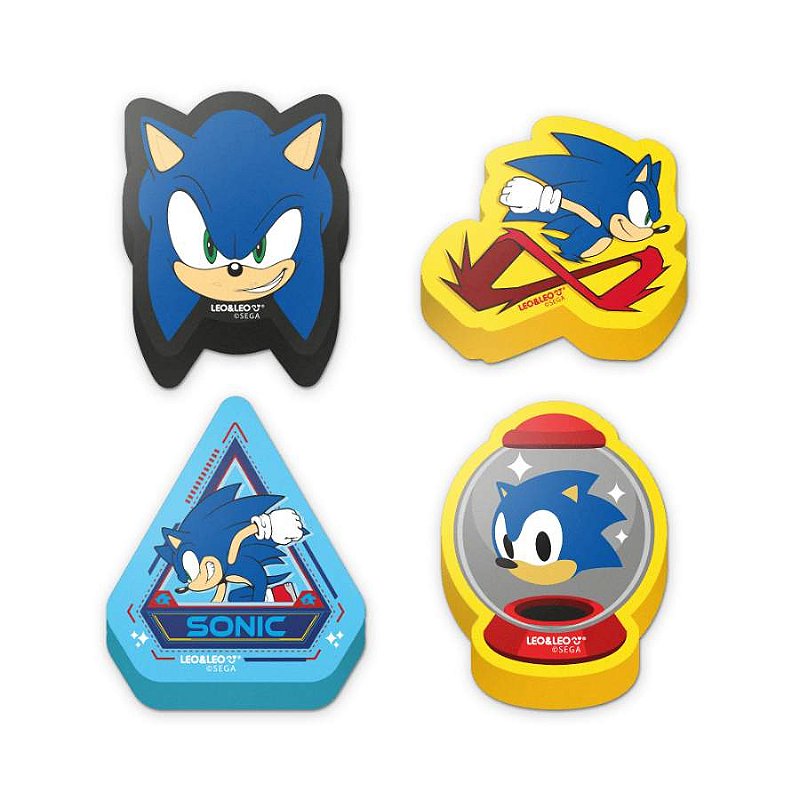 Borracha Escolar Sonic  The Hedgehog Personalizada sortidas Leo & Leo