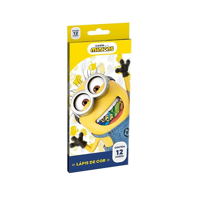 Lapis de Cor Meu Malvado Favorito Minions 12 Cores Tris