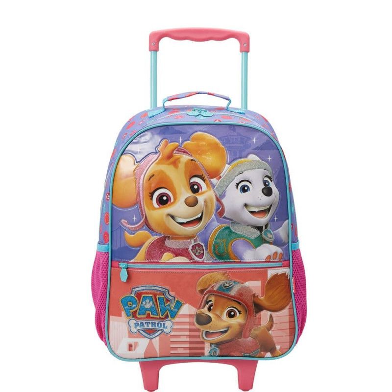 Mochila Patrulha Canina Skye Com Rodinhas Xeryus