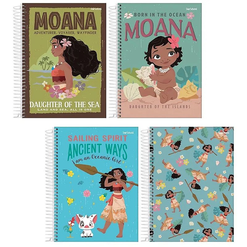 Cadernos StarSchool Moana 2 Espiral 80 Fls Sortida