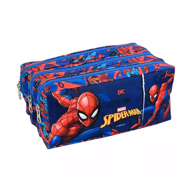 Estojo Escolar Triplo Homem Aranha Marvel 3 Zíper DAC