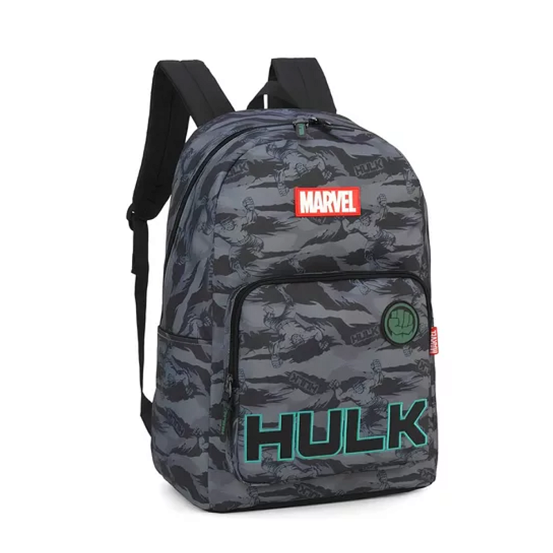 Mochila de Costa Escolar Hulk Marvel Juvenil Masculina Avengers