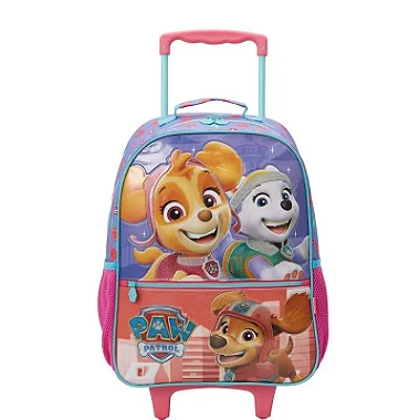 Mochila Patrulha Canina Skye Com Rodinhas Pequena Xeryus