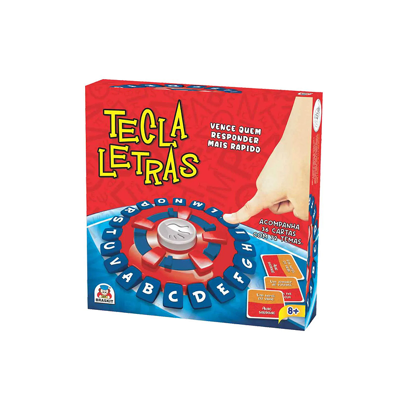 Jogo de Tabuleiro Tecla Letras Aprendizado e Diversão Garantida Braskit
