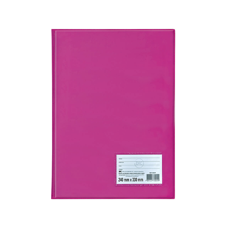 Pasta Catalogo Officio Pink 50 Envelopes Dac