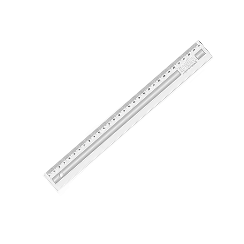Régua Escolar DelloColor Transparente 30cm Dello