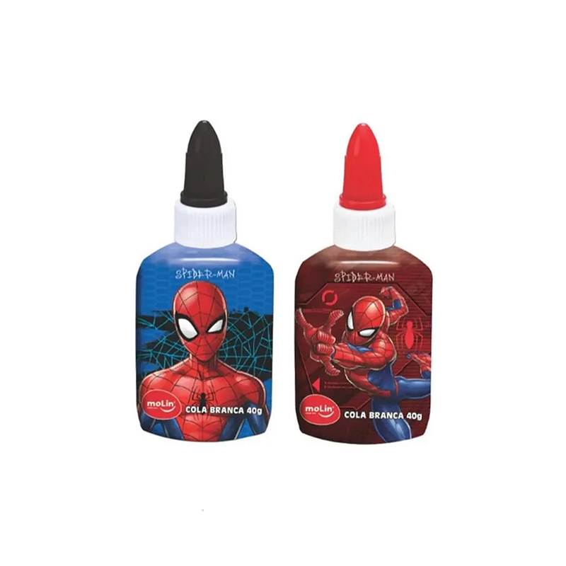 Cola Branca Escolar Homem Aranha Molin 40g