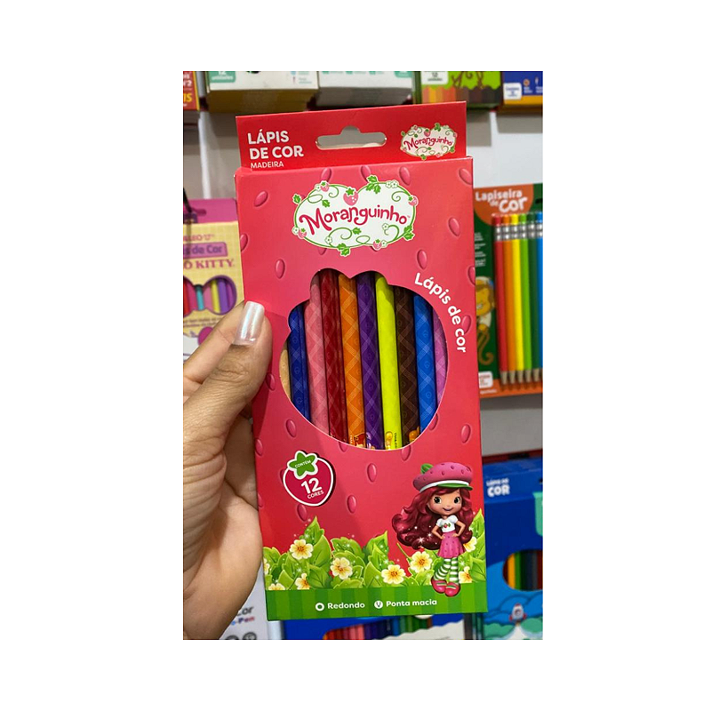Lápis de Cor 12 Cores Moranguinho Skypaper