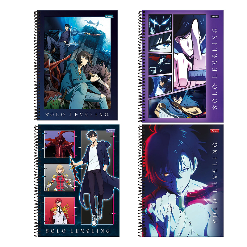Caderno 10 Matérias Solo Leveling Foroni