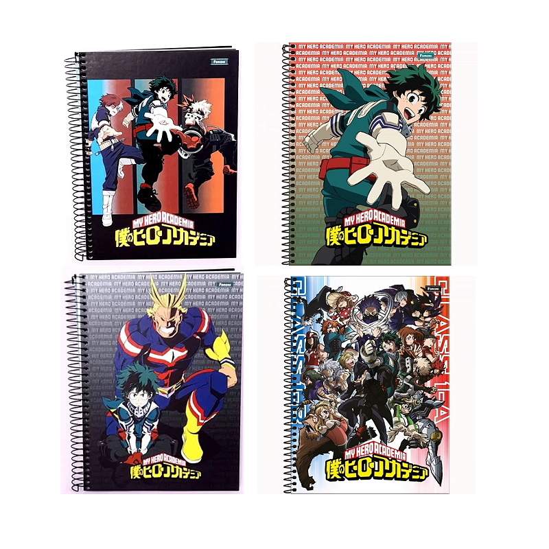 Caderno 10 Matérias My Hero Academia Foroni