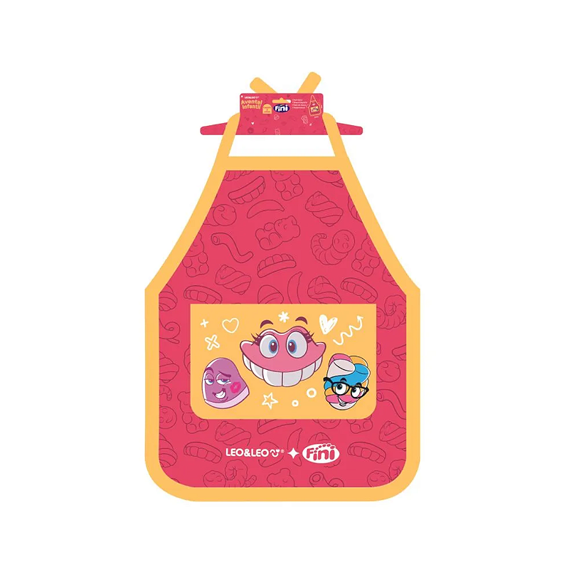 Avental Infantil C/ Bolso Bala Fini Impermeável Leo&Leo