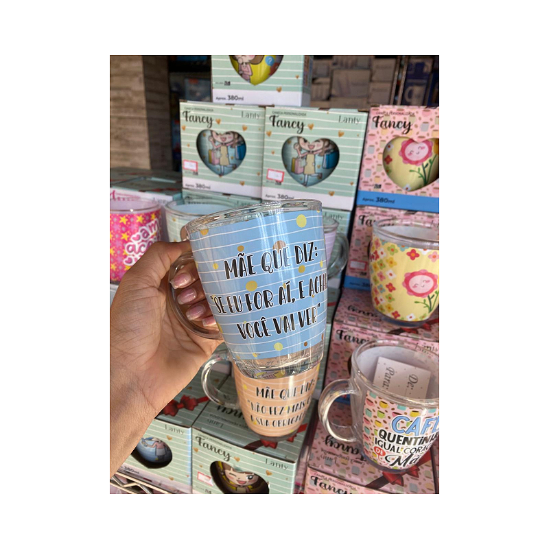 Caneca Decorada Mãe que Diz: Se eu For aí e Achar Você Vai Ver Lanty
