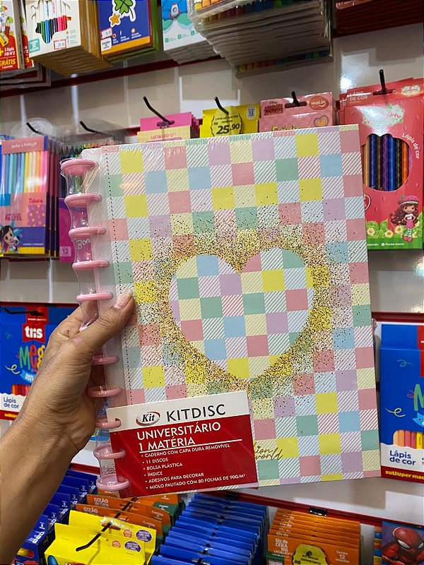 Caderno Fashion World 1 Mat Removível 90g Kitdisc