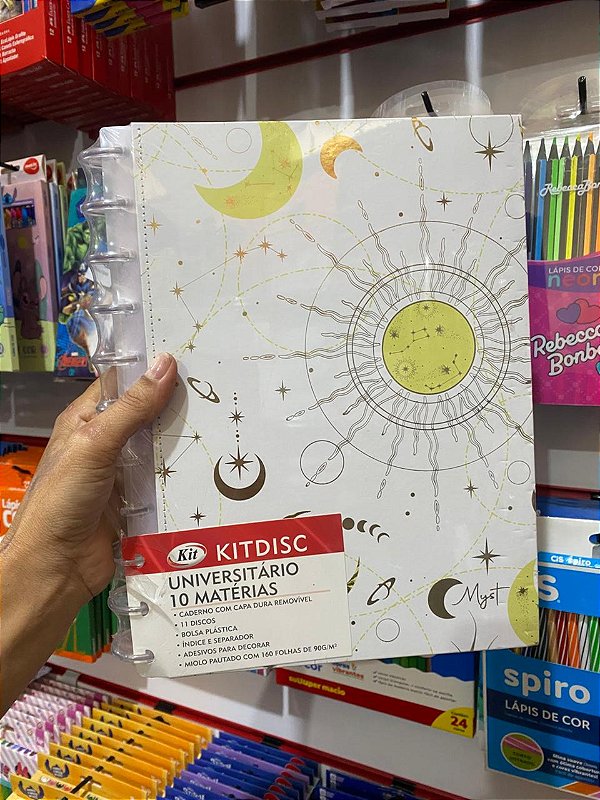 Caderno Myst 10 Mat Removível 90g Kitdisc