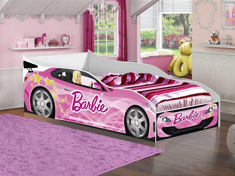 Cama Juvenil Formato de Carro – Carro Barbie Ld