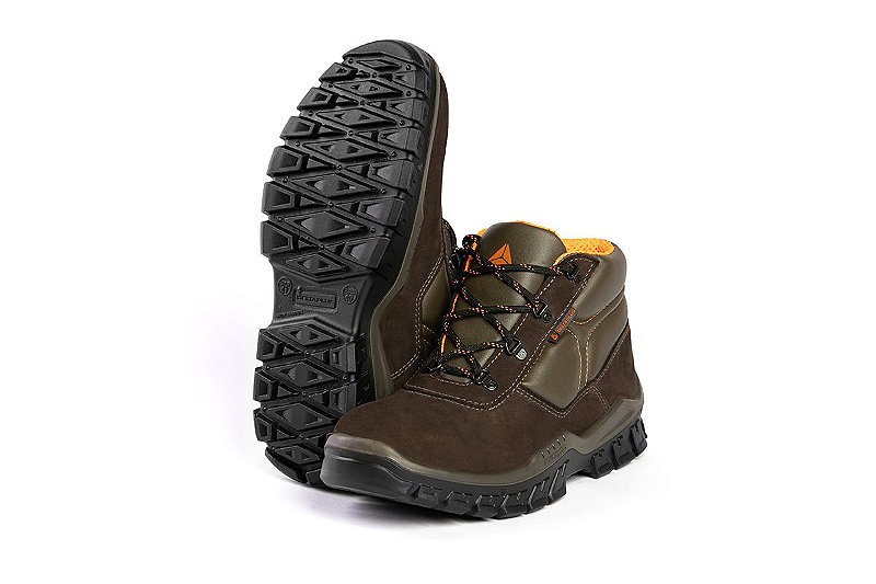 BOTA DE AMARRAR MARROM/LARANJA BICO CA 45485 DELTA PLUS