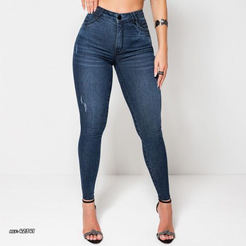 Calça hot pants jeans - Recortes