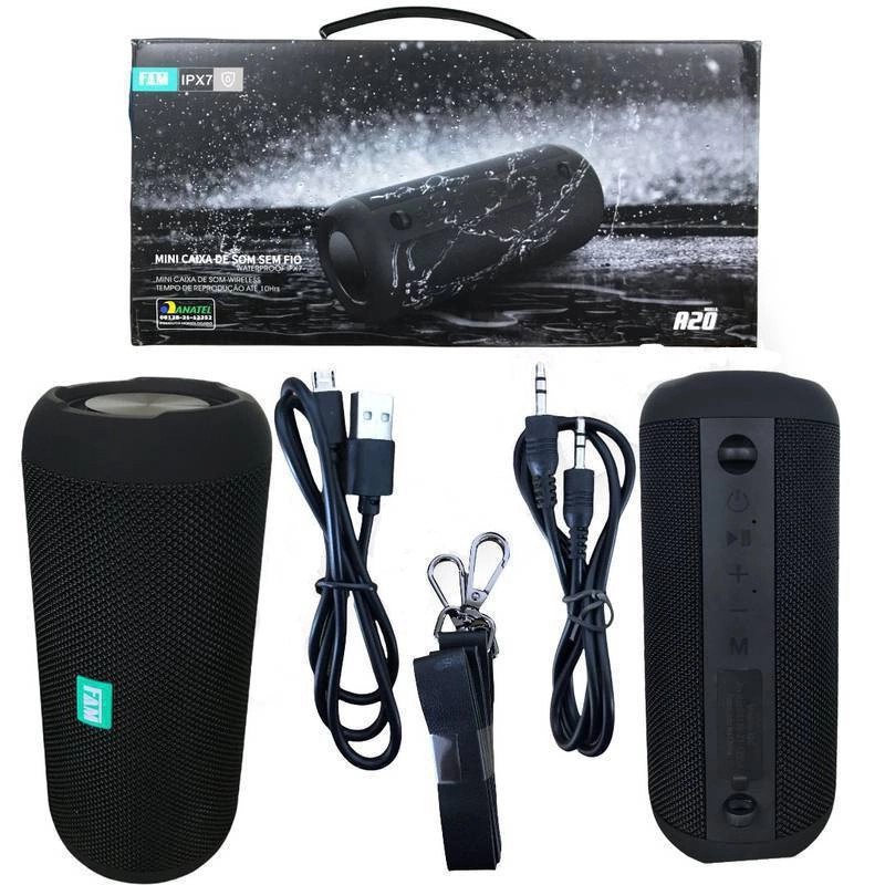 Caixa de Som Bluetooth 20w Fam A20 Prova D'agua Ipx6 10 Horas Preto -  MAGAZINE - Moda, calçados, acessórios; eletrônicos; ferramentas; esporte e  fitness; joias; pet; suplementos; brinquedos;