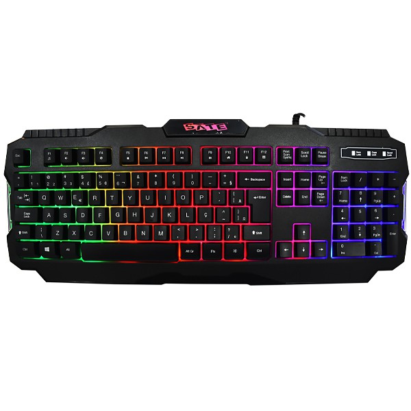 Teclado Gamer Satellite AK-891 Backlight USB - Negro (Portugués)