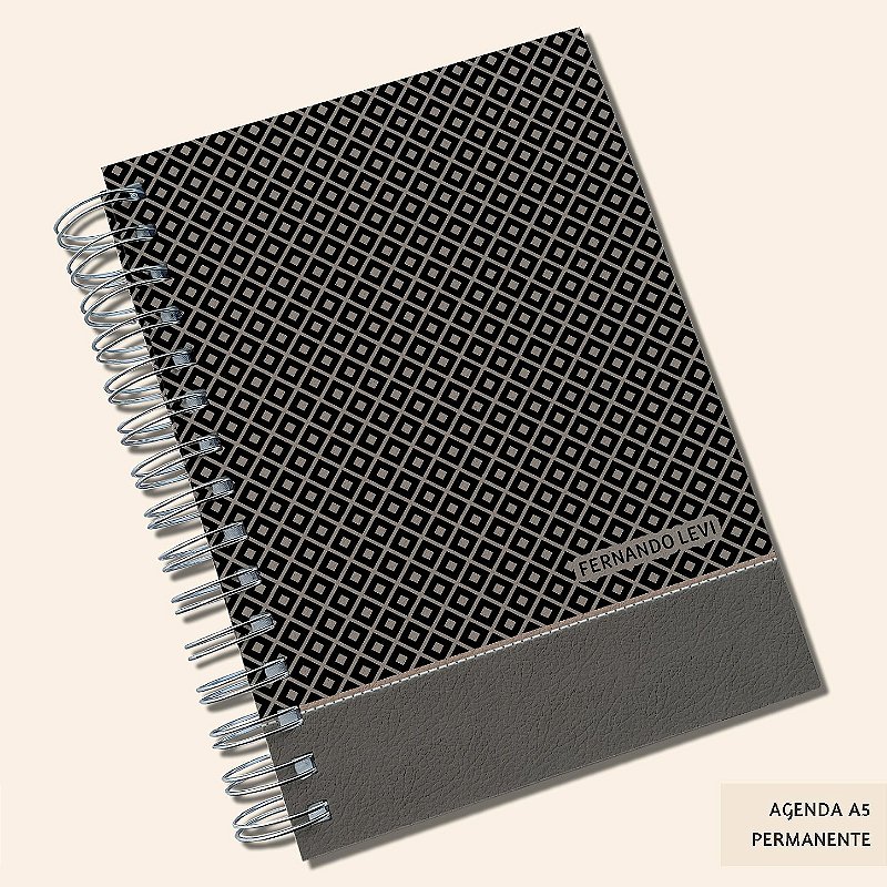 Agenda Permanente Personalizada A5 | Capa Ecológica Texturizada | Carla Amaro Home