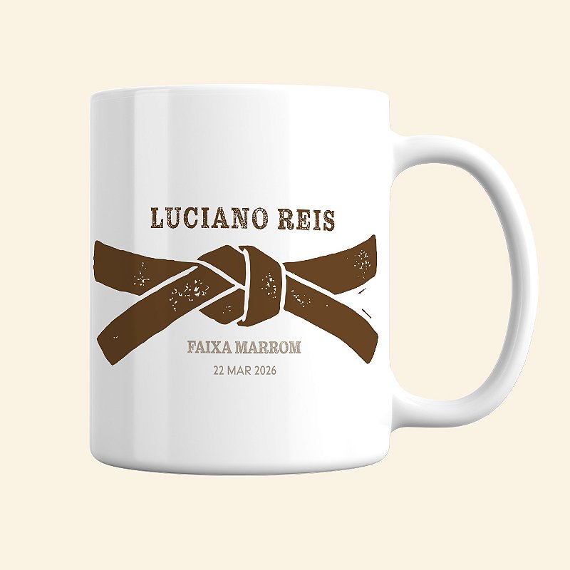 Caneca de Esportes Personalizada | Caneca de Jiu-Jitsu Masculina | Linha Fitness