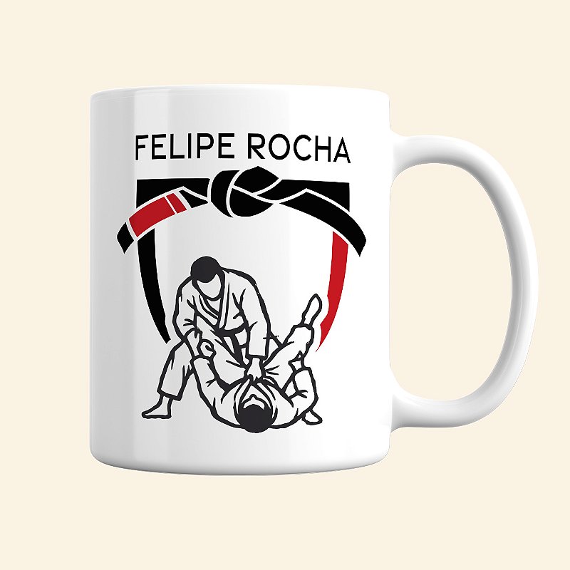Caneca de Esportes Personalizada | Caneca de Jiu-Jitsu Masculina | Linha Fitness
