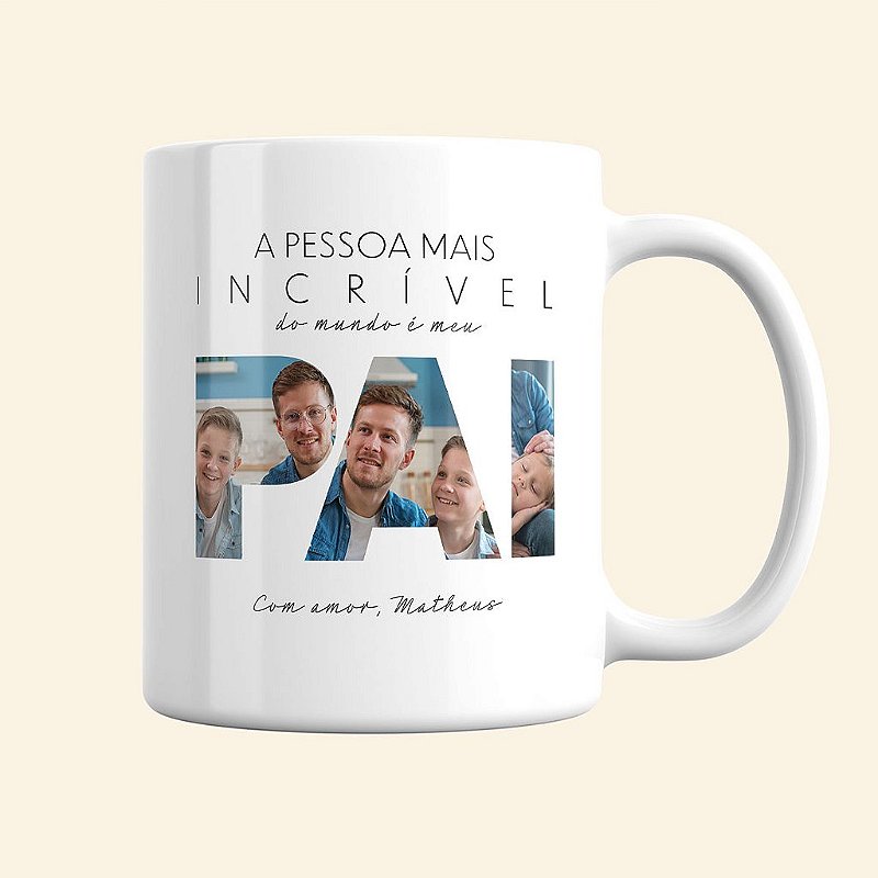 Caneca de Pai Personalizada com Fotos