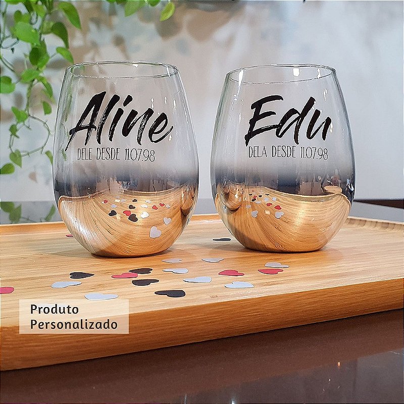 Kit Casal Copo de Cristal de Vinho