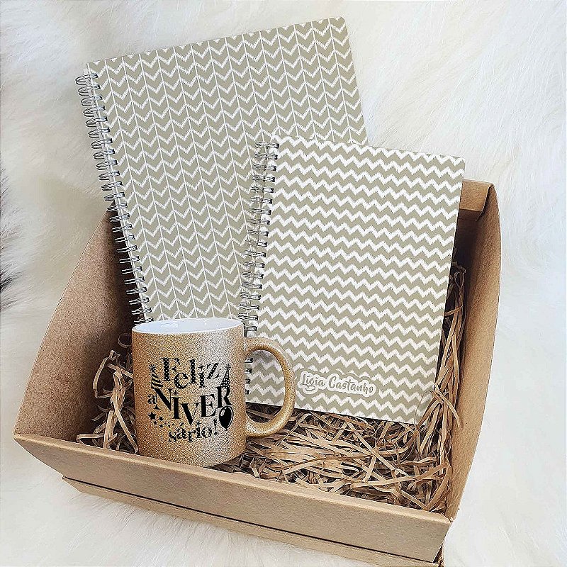 Kit de Escritório Personalizado Boho Fendi