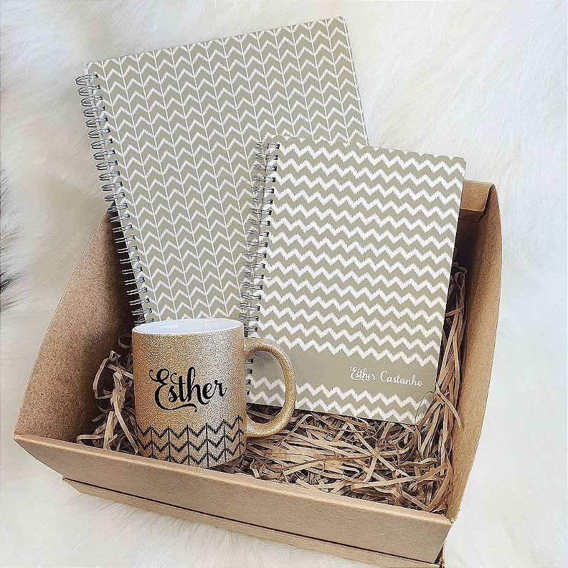 Kit de Escritório Personalizado Boho Fendi