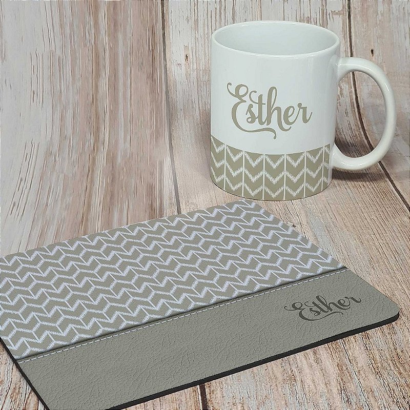 Kit Caneca Personalizada + Mouse Personalizado + Caderno A5 Personalizado