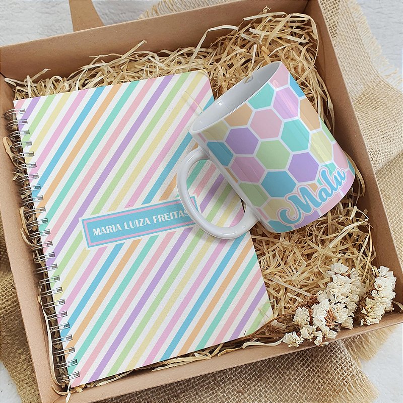 KIT DE ESCRITÓRIO PERSONALIZADO | CANECA PERSONALIZADA + MOUSE PAD PERSONALIZADO